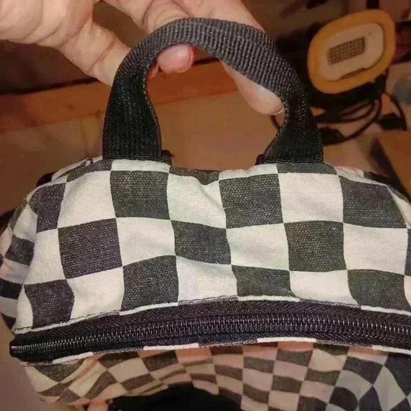 Dickies Black and White Checkered Back Pack Unisex - Picture 7 of 15